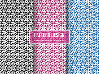 Seamless Fabric geometric patterns Design.