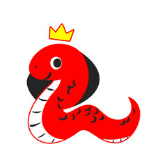 キングコブラ。シンプルなベクターイラスト。
King cobra. Simple vector illustration.