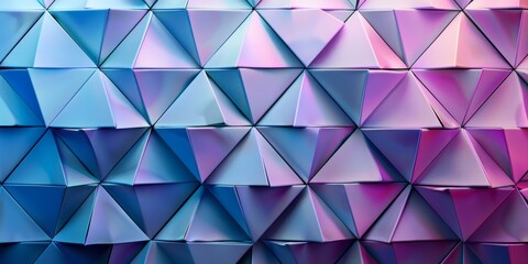 A colorful abstract design with blue and pink triangles generated by AI
