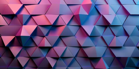 A colorful abstract background with pink and blue triangles generated by AI