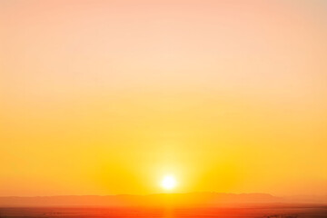 Fototapeta premium Breathtaking sunset with orange and yellow sky over serene landscape