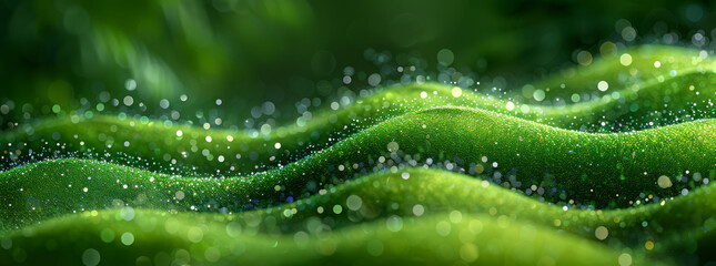 soft glittering green sand.generative ai