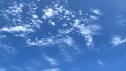 Image of a blue sky and some clouds with copy space for text. 