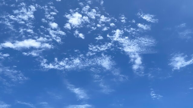 Image of a blue sky and some clouds with copy space for text. 