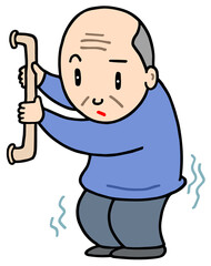 病気・疾病のイラスト - 足腰の衰え・脚力低下・ロコモティブシンドローム