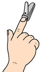 健康のイラスト - 爪切り・爪ケア・清潔・身だしなみ