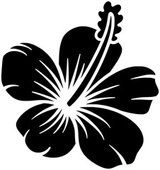 polynesian illustration hawaiian silhouette hawaii logo tiki icon tropical outline flower tribal mask summer ethnic hibiscus totem traditional beach shape lei palm leaf for vector graphic background