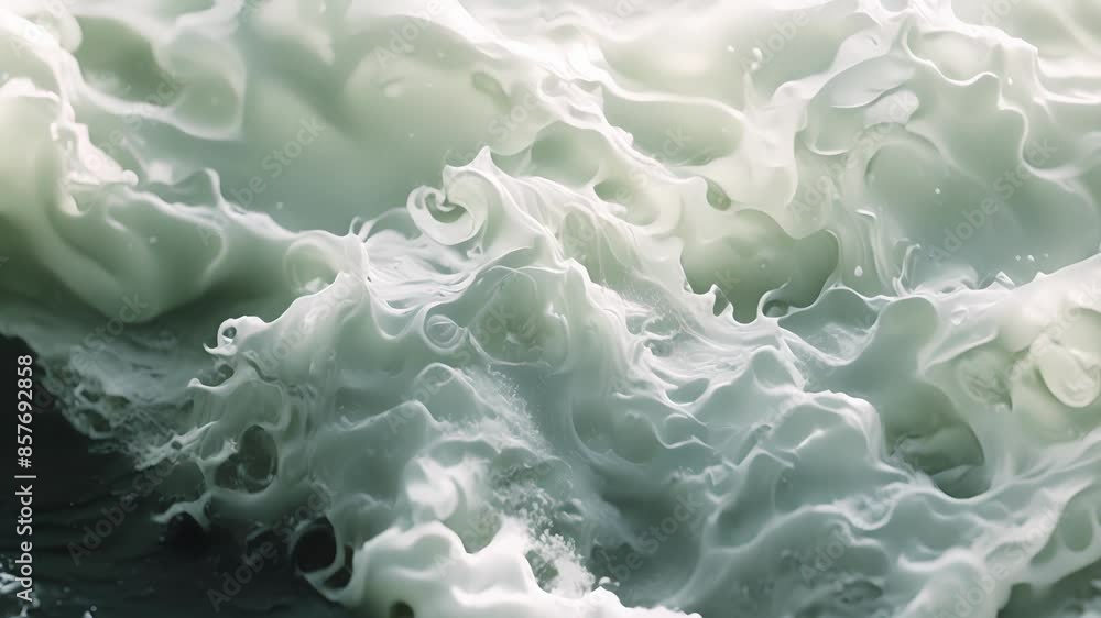 Poster the foam seems to be pulsating with a soft ethereal light giving the illusion of movement and life.