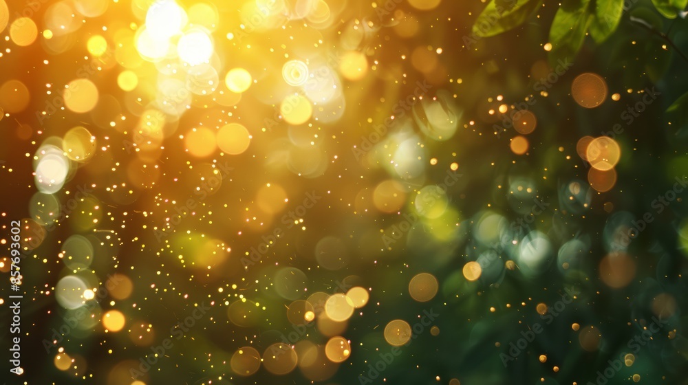 Poster bokeh particles background