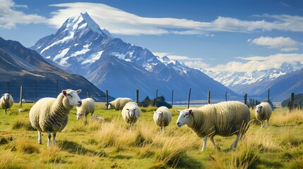 Fototapeta premium sheep in the field, sheeps, sheeps on nature, nature, sheep.