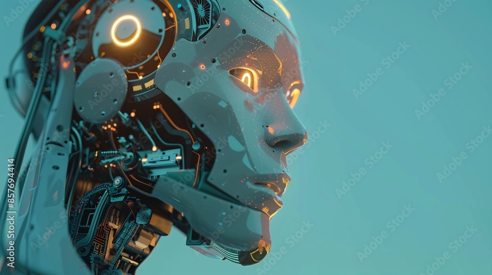 Poster artificial intelligence and future concept.