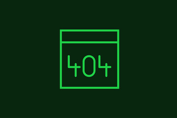 error 404 illustration in flat style design. Vector illustration.	
