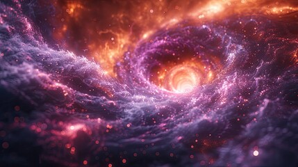 Obraz premium abstract background, vibrant galaxy with swirling colors and bright central light, showcasing the cosmos beauty