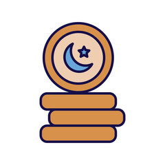 coin icon with white background vector stock illustration