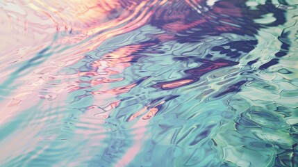 Calm ocean surface reflecting golden sunlight, creating a serene and peaceful atmosphere with gentle ripples