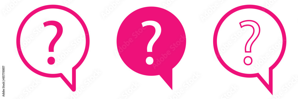Poster set of message boxs with question mark icons. help symbol, question mark, faq signs. vector illustra