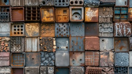 Construction Materials: Photos of steel, concrete, lumber, and masonry materials.