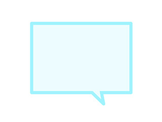 漫画の青い線の四角い吹き出し