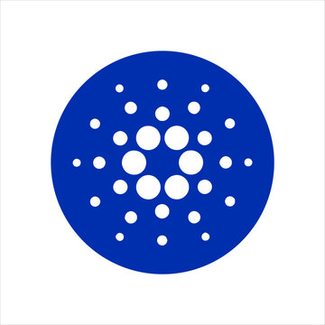 Cryptocurrencies or crypto logos flat vector icons for apps and websites cardano coin