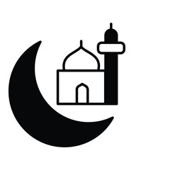 eid ul adha icon with white background vector stock illustration