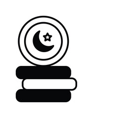 coin icon with white background vector stock illustration