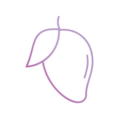 mango icon with white background vector stock illustration