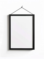 Black frame with white background.