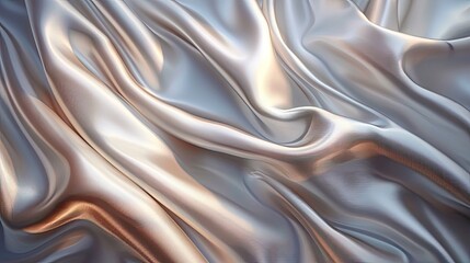 Obraz premium Soft, flowing white silk fabric, providing a delicate and ethereal visual ideal for themes of luxury, purity, and elegance