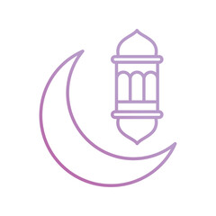 ramadan icon with white background vector stock illustration