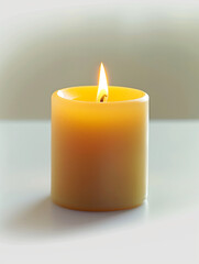 burning candle on a dark background