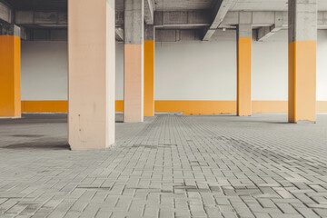 Warehouse storage building in contrasting colors. Commercial Real Estate concept image.