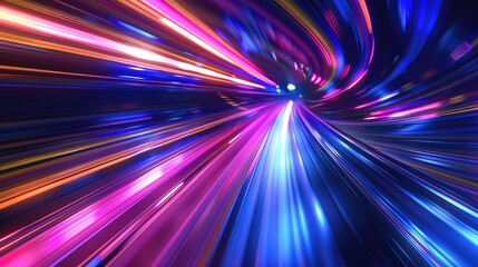 High-speed motion background with colorful lines and blur effects, symbolizing velocity and modernity.