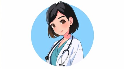 Fototapeta premium 女性医師のアバターアイコン13