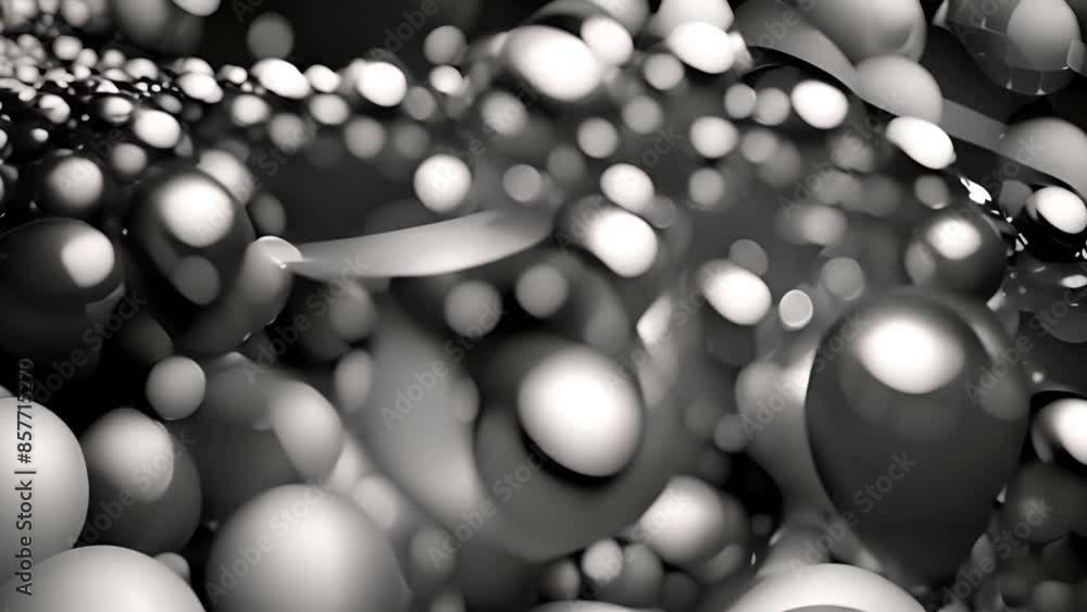 Aufkleber metallic spheres connected in a network generative ai