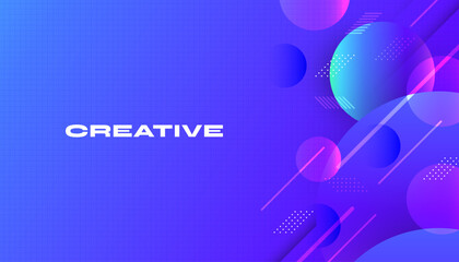 Abstract and Colorful Gradient Background Design with Circle Objects. Cover, Banner or Layout Design Template for Identity, Branding, Advertising or Promotion