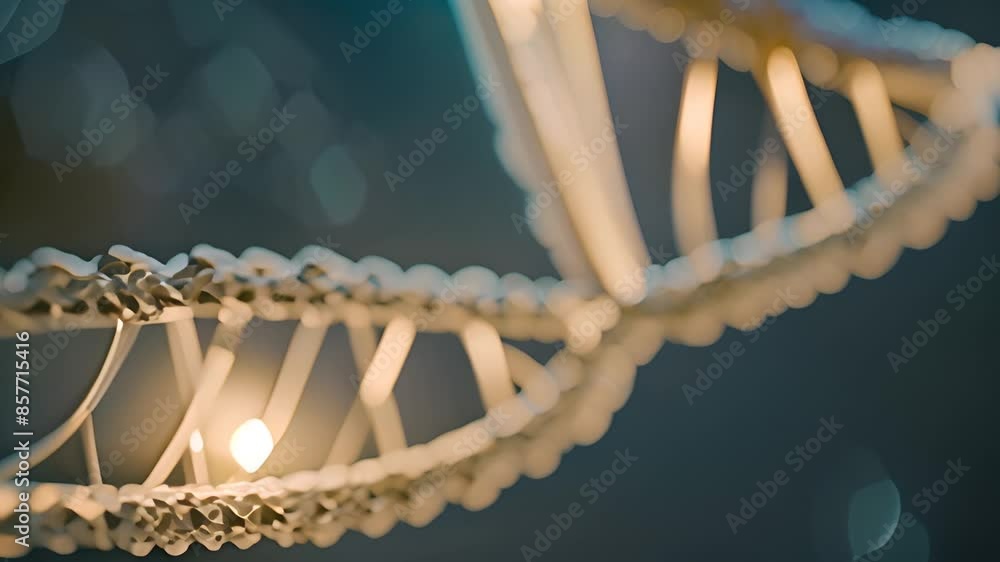 Poster closeup of a dna double helix generative ai