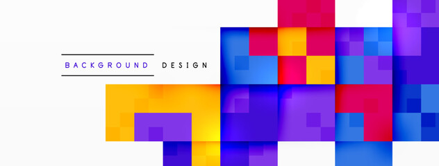 Dynamic colorful squares background. Vector Illustration For Wallpaper, Banner, Background, Card, Book Illustration, landing page