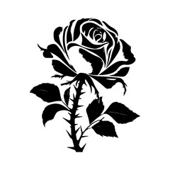 Rose flower Silhouette