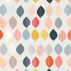 rendered photo of simple small drawn leaf pattern, minimalist graphic design made with generative AI