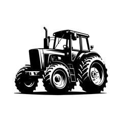 Obraz premium tractors silhouette vector style