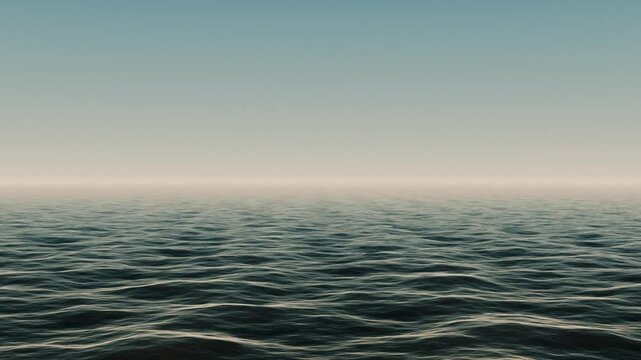 Ocean Waves Loop At Sunset 