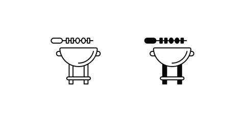 barbeque icon with white background vector stock illustration