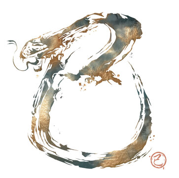 巳年, 巳, 年賀状, 2025, 筆文字, へび, 蛇, ベクター, 絵文字, 水彩, 水墨, 筆, 筆書き, 和, 和風, 金, 金色, 金箔, イラスト