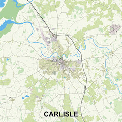 Carlisle, United Kingdom map poster art