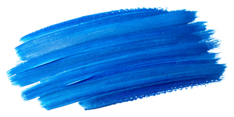 blue marker paint textures. Strokes isolated on white background. AI GENERATED