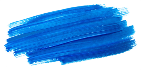 blue marker paint textures. Strokes isolated on white background. AI GENERATED