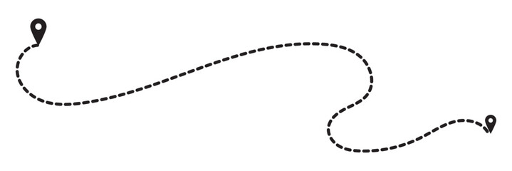 Picnic, travel route icon line style icon, style isolated on white background. eps 10