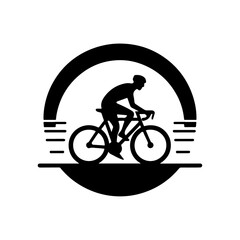 cycling silhouette