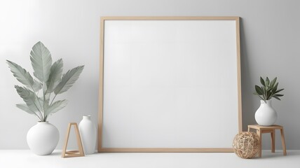 Frame mockup, ISO A paper size. Interior mockup with house background. Modern interior design. Living room wall poster mockup ,3D render
