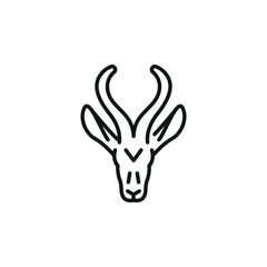 Roe deer icon. Simple roe deer icon for social media, app, and web design. Vector illustration.